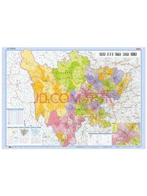 四川省地图（折叠图 套封 1：125万） 约1.1m*0.8m