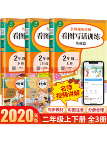 二年级看图写话训练 名师语音讲解（套装3册）上下册+寒假衔接 彩图注音版 部编人教版同步练习语文教材