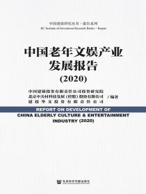 中国老年文娱产业发展报告（2020）（中国建投研究丛书·报告系列）