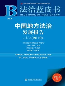 中国地方法治发展报告（No.5·2019）（法治蓝皮书）