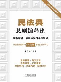民法典总则编释论：条文缕析、法条关联与案例评议