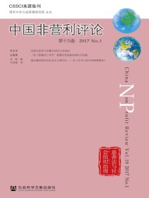 中国非营利评论（第十九卷）