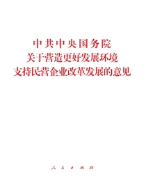 中共中央国务院关于营造更好发展环境支持民营企业改革发展的意见