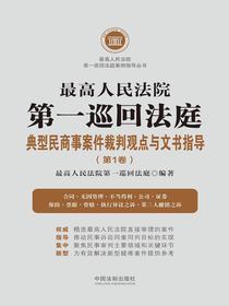 最高人民法院第一巡回法庭典型民商事案件裁判观点与文书指导（第1卷）