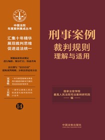 刑事案例裁判规则理解与适用